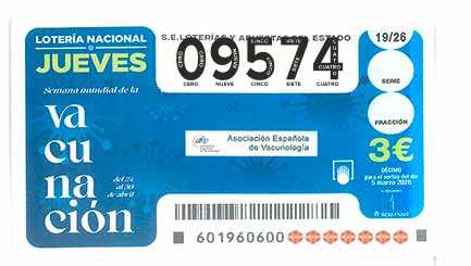 Décimo 09574 del sorteo 19-05/03/2026 Jueves