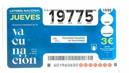 Décimo 19775 del sorteo 19-05/03/2026 Jueves