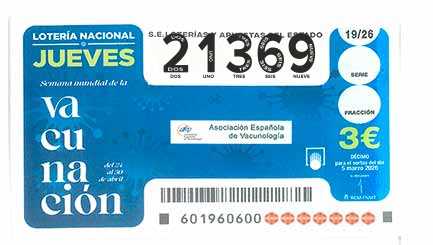 Décimo 21369 del sorteo 19-05/03/2026 Jueves