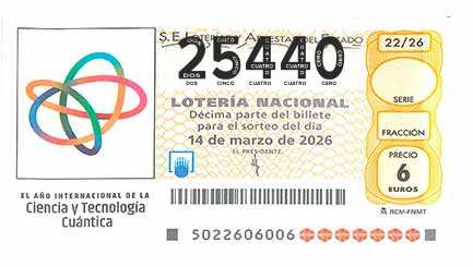 Décimo 25440 del sorteo 22-14/03/2026 Sábado