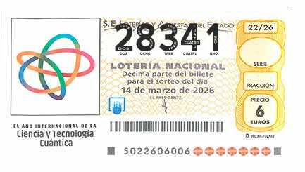 Décimo 28341 del sorteo 22-14/03/2026 Sábado