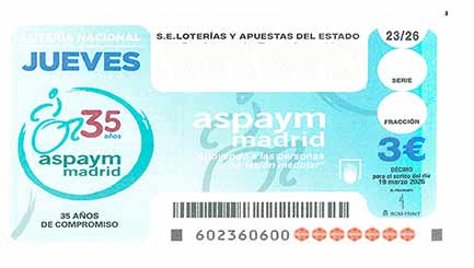Décimo 68072 del sorteo 23-19/03/2026 Jueves
