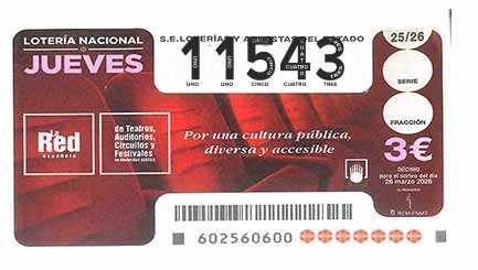 Décimo 11543 del sorteo 25-26/03/2026 Jueves