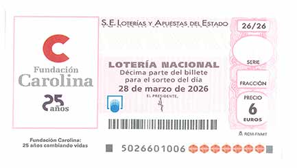 Décimo 22786 del sorteo 26-28/03/2026 Sábado