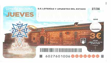 Décimo 13233 del sorteo 27-02/04/2026 Jueves