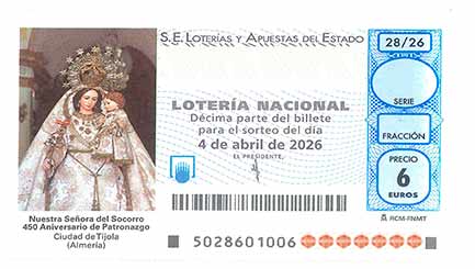 Décimo 81025 del sorteo 28-04/04/2026 Sábado