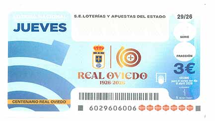 Décimo 87003 del sorteo 29-09/04/2026 Jueves