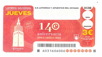 Décimo 42006 del sorteo 31-16/04/2026 Jueves