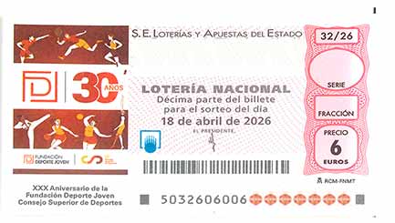 Décimo 81025 del sorteo 32-18/04/2026 Sábado