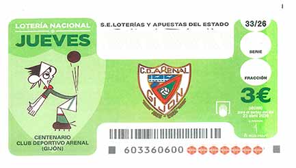 Décimo 73722 del sorteo 33-23/04/2026 Jueves