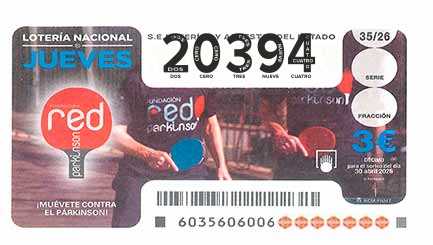 Décimo 20394 del sorteo 35-30/04/2026 Jueves