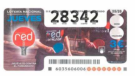 Décimo 28342 del sorteo 35-30/04/2026 Jueves