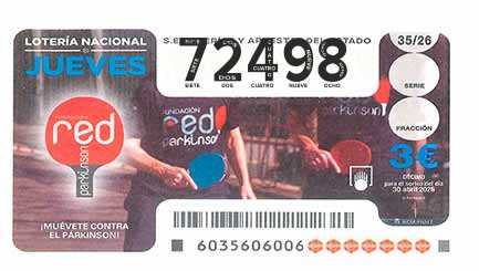 Décimo 72498 del sorteo 35-30/04/2026 Jueves