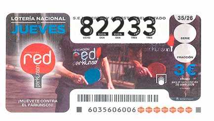 Décimo 82233 del sorteo 35-30/04/2026 Jueves