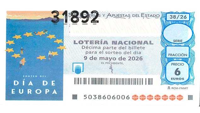 Décimo 31892 del sorteo 38-09/05/2026 Sábado
