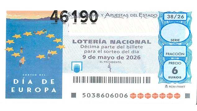 Décimo 46190 del sorteo 38-09/05/2026 Sábado