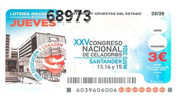 Décimo 68973 del sorteo 39-14/05/2026 Jueves