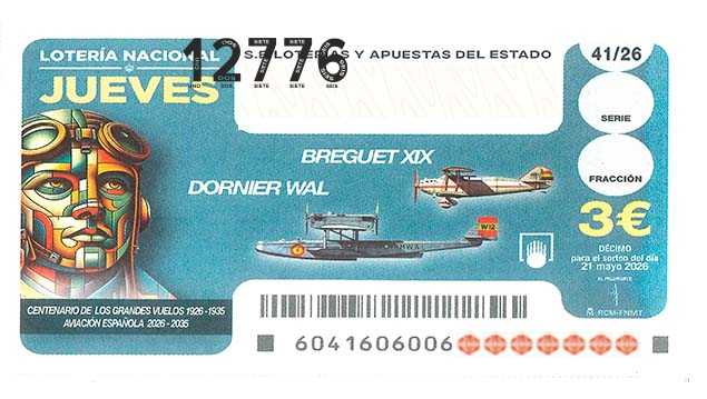 Décimo 12776 del sorteo 41-21/05/2026 Jueves