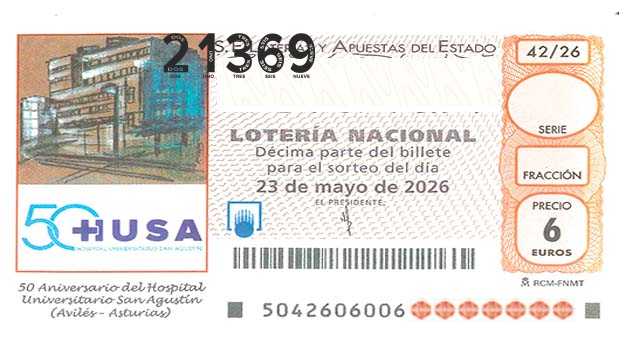 Décimo 21369 del sorteo 42-23/05/2026 Sábado