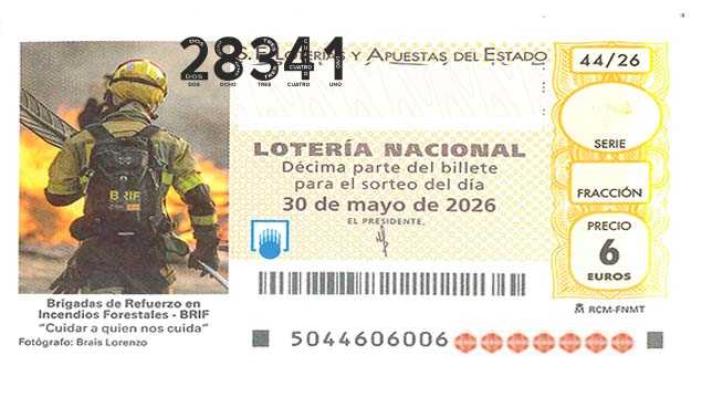 Décimo 28341 del sorteo 44-30/05/2026 Sábado