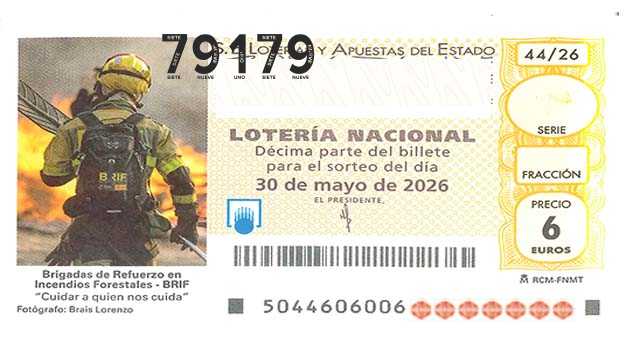 Décimo 79179 del sorteo 44-30/05/2026 Sábado