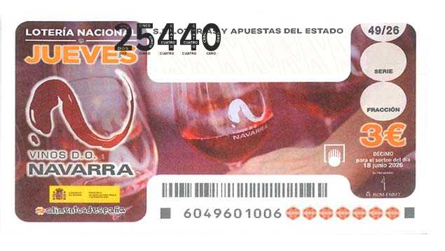 Décimo 25440 del sorteo 49-18/06/2026 Jueves