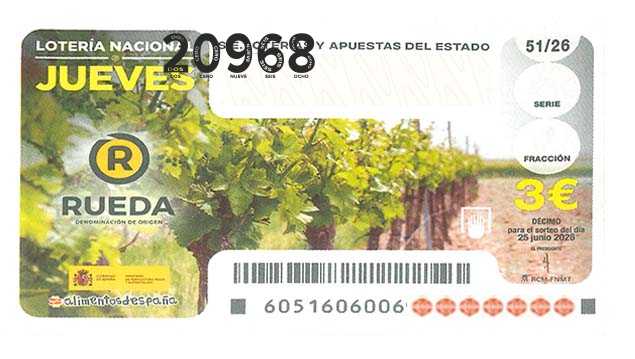 Décimo 20968 del sorteo 51-25/06/2026 Jueves