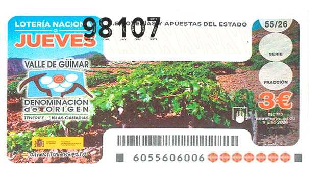 Décimo 98107 del sorteo 55-09/07/2026 Jueves