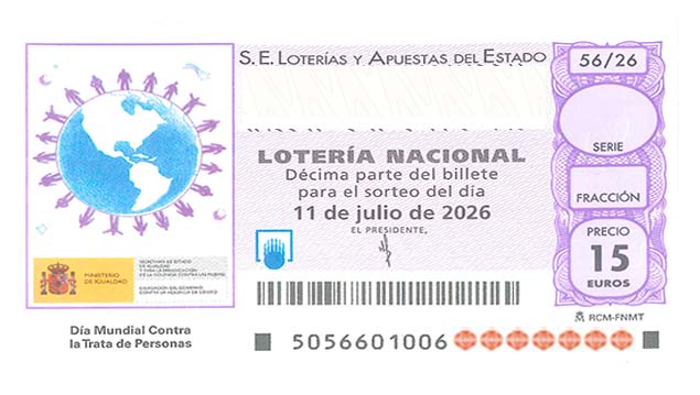 Décimo 08763 del sorteo 56-11/07/2026 Sábado