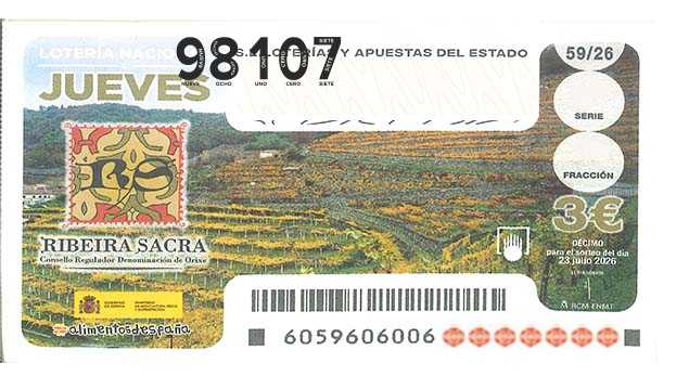 Décimo 98107 del sorteo 59-23/07/2026 Jueves