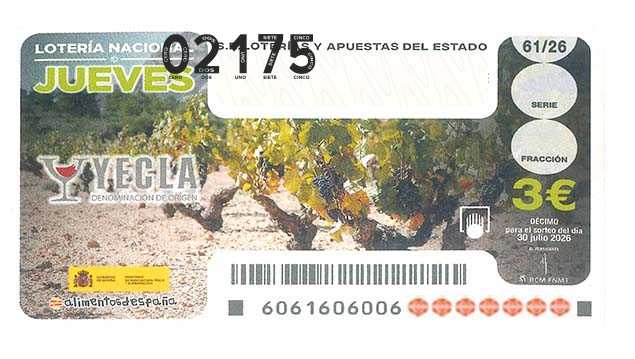 Décimo 02175 del sorteo 61-30/07/2026 Jueves