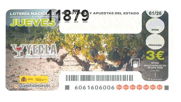 Décimo 11879 del sorteo 61-30/07/2026 Jueves