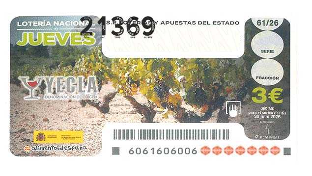 Décimo 21369 del sorteo 61-30/07/2026 Jueves