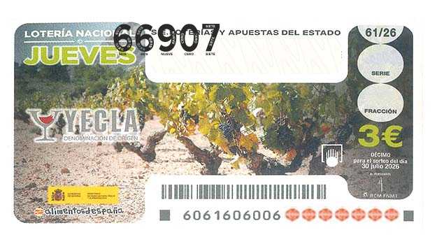 Décimo 66907 del sorteo 61-30/07/2026 Jueves