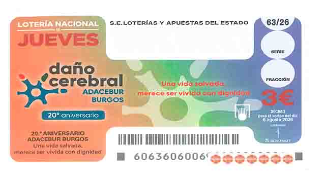 Décimo 02049 del sorteo 63-06/08/2026 Jueves